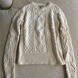 G.H. Bass & Co. Classic Textured Knit Sweater in Cream